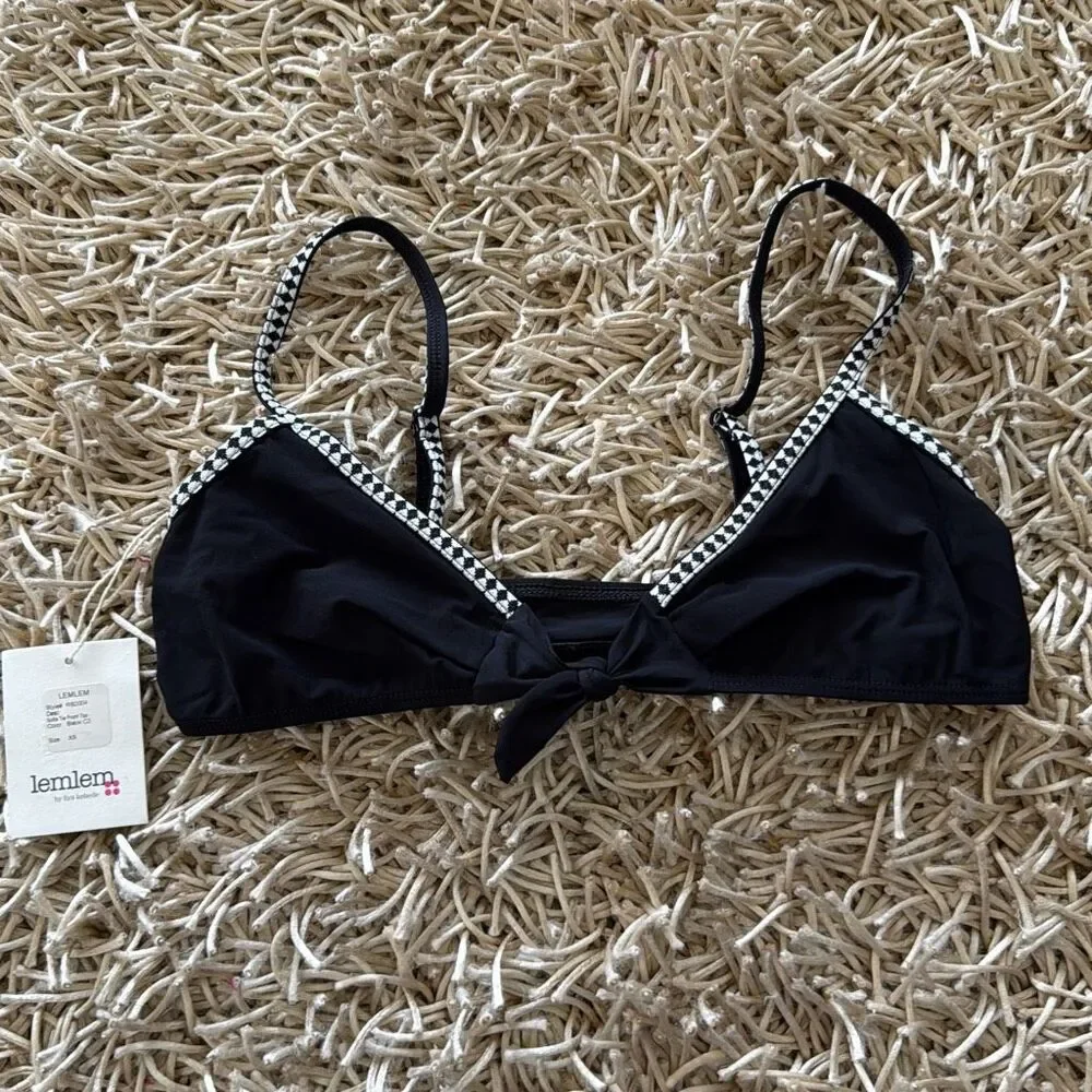 Lemlem Luchia Bandeau Top in Black Size XS